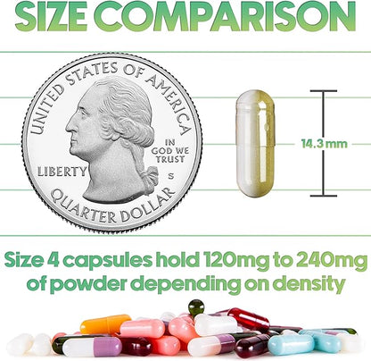 XPRS Nutra Gelatin Size 4 Separated Capsules - 1000 Count Small Empty Capsules Separated in Bags - Clear Empty Pill Capsules - Size 4 Gel Capsules Empty- Pill Capsules Empty for DIY Supplement Filling