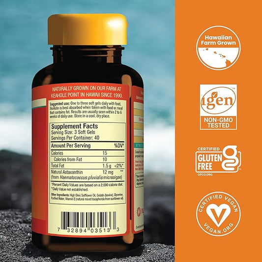 Nutrex Hawaii BioAstin Hawaiian Astaxanthin 4mg, 120 120 Softgels