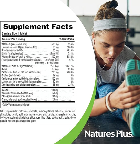 Natures Plus Mega-Stress Complex, Sustained Release 90 Vegetarian 90 Servings