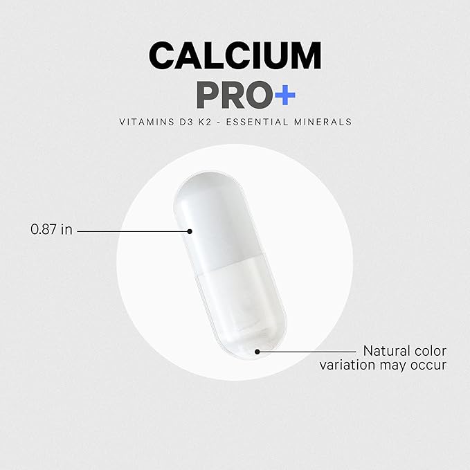 Codeage Calcium 500mg Supplement + Magnesium D3 Vitamin K2 - 2-Month Supply- 120 Capsules