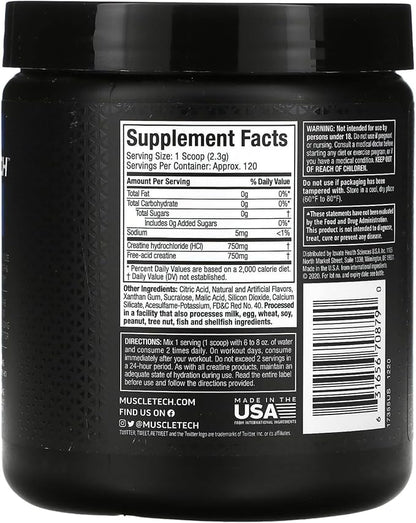 MuscleTech Cell-Tech Creactor - Creatine HCl Formula - Muscle Builder for Men & Women - Creatine HCl + Free-Acid Creatine Supplements - Fruit Punch Extreme, 120 Servings