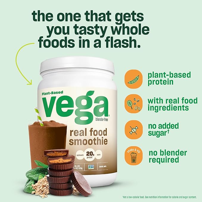 Vega Real Food Smoothie, Wildberry Bliss 20g Plant 1.30 lbs