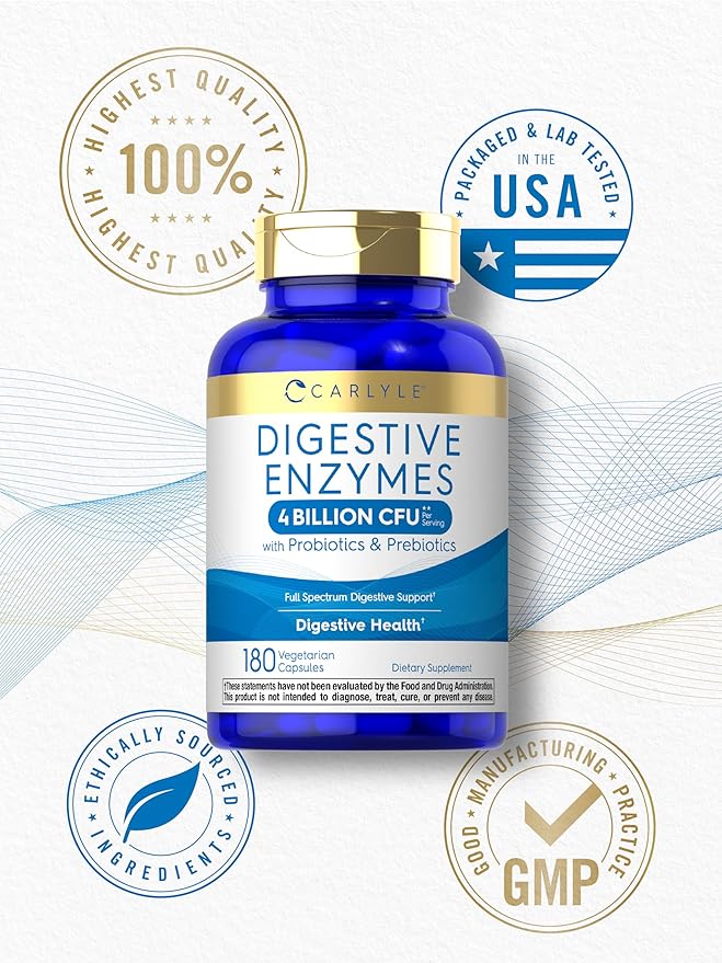 Carlyle Digestive Enzymes 180 Capsules