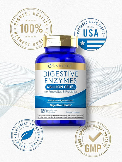 Carlyle Digestive Enzymes 180 Capsules