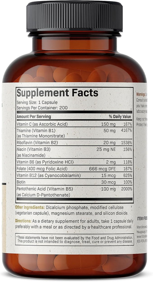 Futurebiotics Vitamin B Complex with Vitamin 200 Vegetarian
