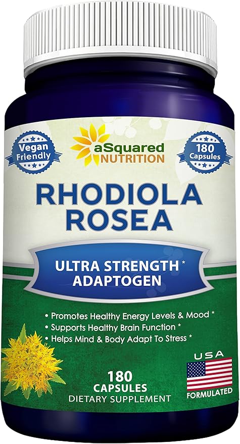aSquared Nutrition Rhodiola Rosea Supplement 1000mg 180 Vegan