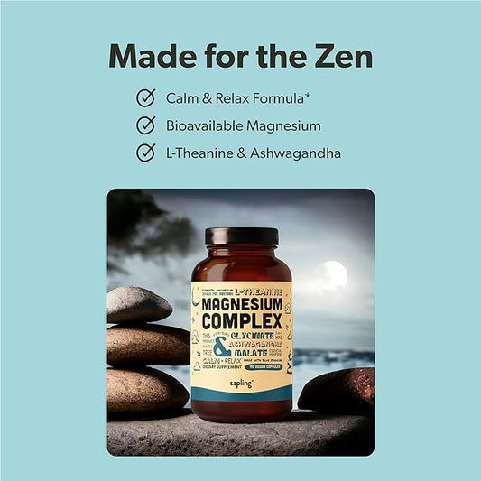 Magnesium Glycinate Complex Supplement 300mg, 90 90 Veggie