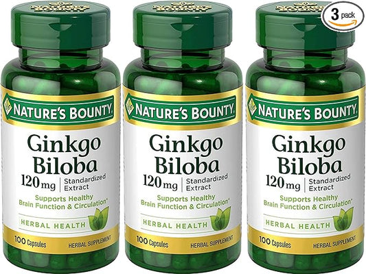 Nature's Bounty Ginkgo Biloba 120 mg 100 ea 3)