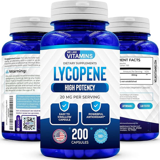 We Like Vitamins Lycopene 20mg Per Serving 200 Capsules