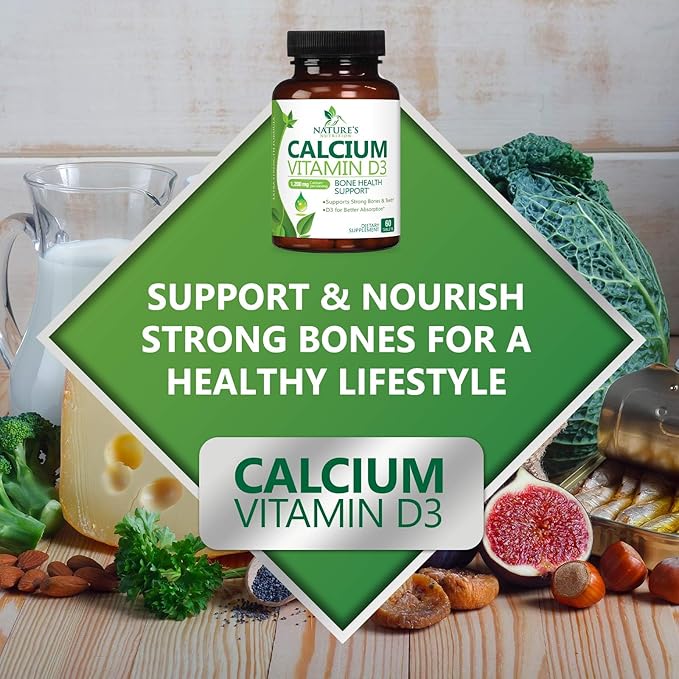 Calcium 1200 mg Plus Vitamin D3, 60 Tablets