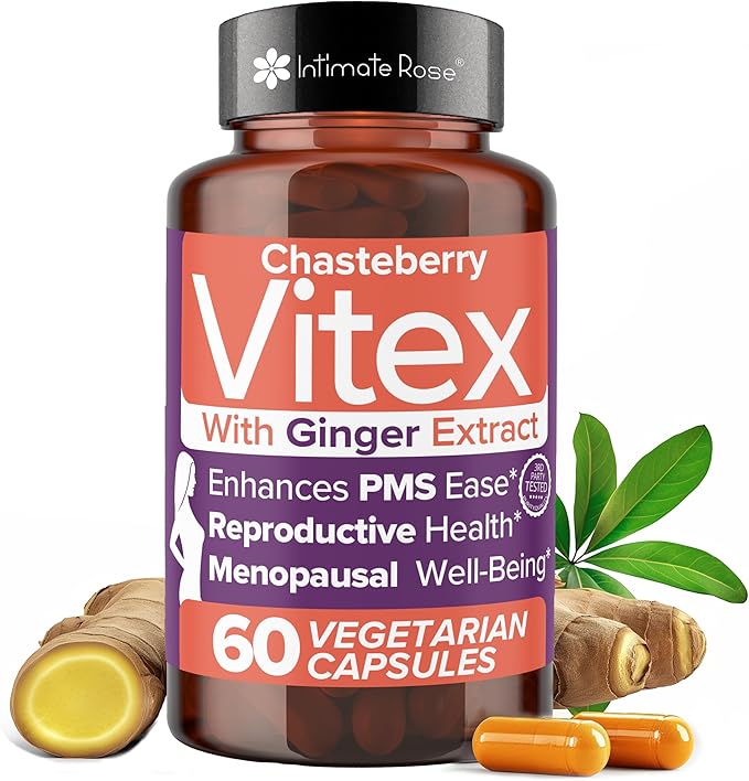 Intimate Rose Vitex Chasteberry Supplement for Women 1000mg Certified 60 Capsules