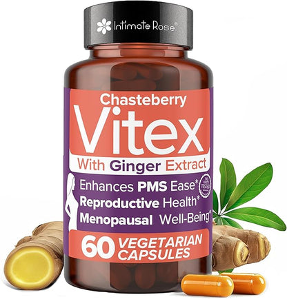 Intimate Rose Vitex Chasteberry Supplement for Women 1000mg Certified 60 Capsules