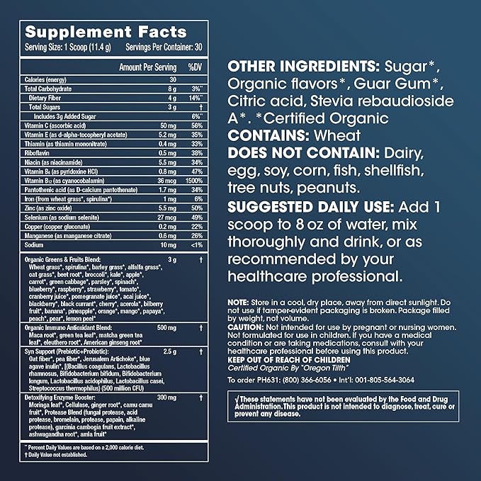 ProHealth Longevity Greens- Delicious Organic Healthy 30 Servings
