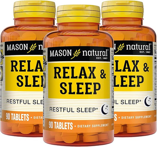 MASON NATURAL Vitamins Relax & Sleep 90 Count, 3