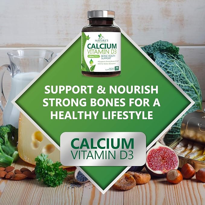 Calcium 1200 mg Plus Vitamin D3, 240 Tablets