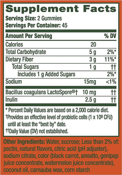 Align DualBiotic, Prebiotic + Probiotic for Women and Men, Help Nourish and Add Good Bacteria for Digestive Support, Natural Fruit Flavors, 90 Gummies