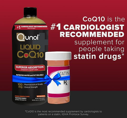 Qunol Liquid CoQ10 100mg, Superior Absorption Q10, Antioxidant 60 servings, 20.3 oz