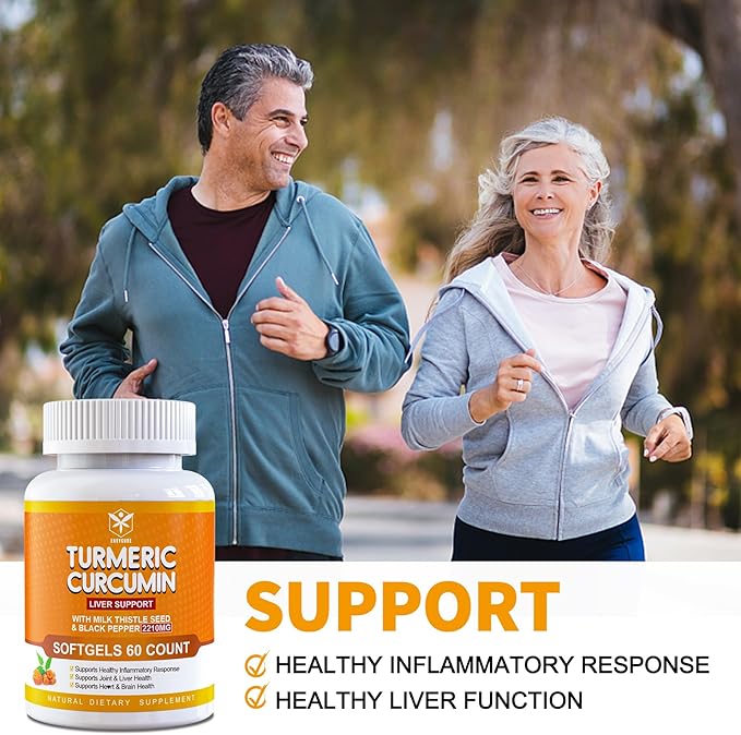 5 in 1 Turmeric Curcumin Softgels 2000mg with 95% Curcuminoids