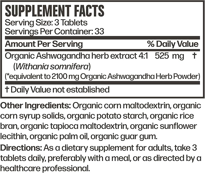 Futurebiotics Certified Organic Ashwagandha, Stress Mood 100 Organic