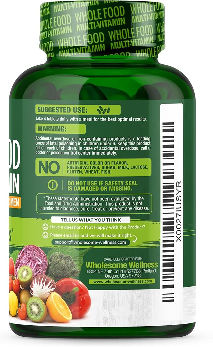 Whole Food Multivitamin for Men 120 Tablets