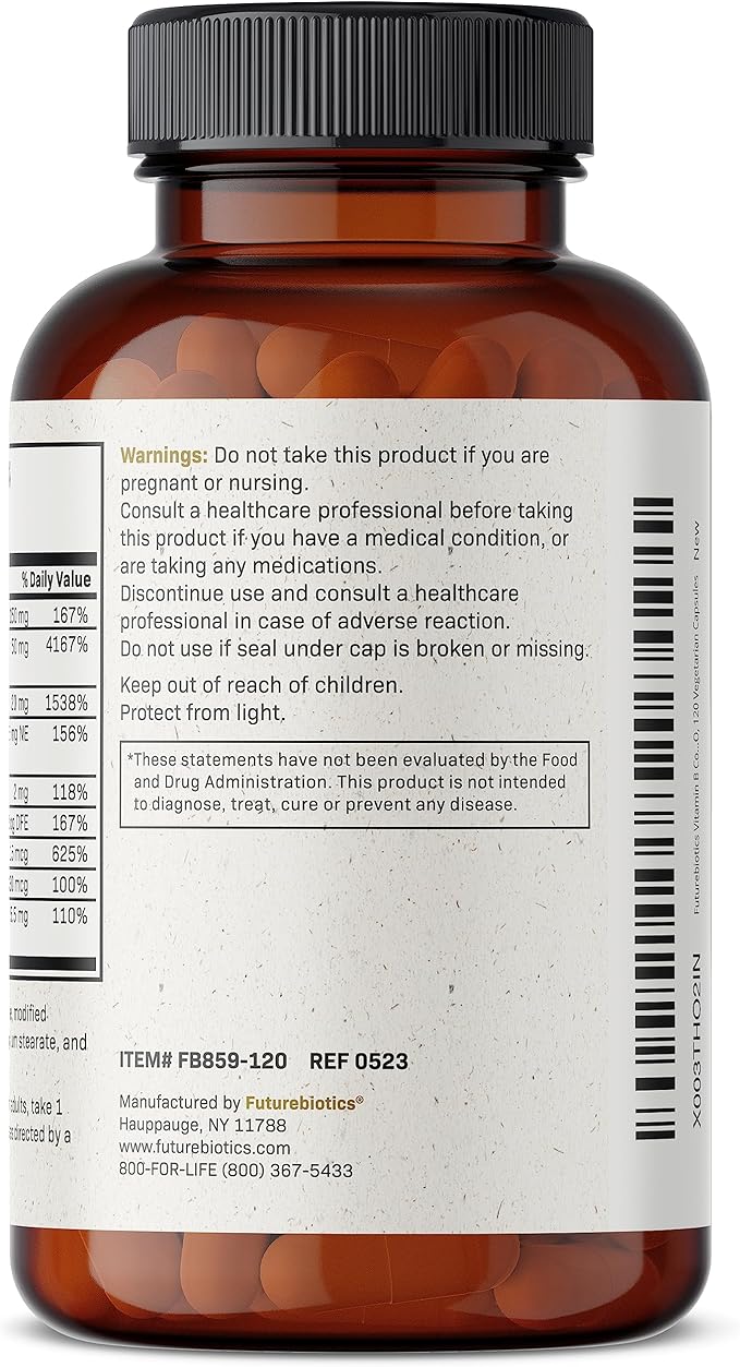 Futurebiotics Vitamin B Complex with Vitamin 120 Vegetarian
