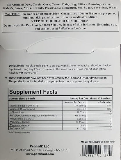 PATCHMD Glutathione Plus Topical Patch - 30 Day Supply