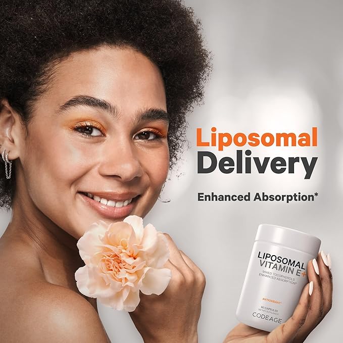 Codeage Liposomal Vitamin E Supplement, All 3-Month Supply, 90 Capsules