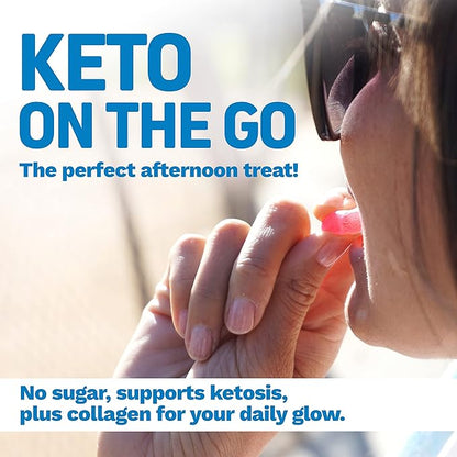 Herbtonics Keto Gummies with MCT + Collagen | Sugar Free MCT Oil Capsules | Anti Aging, Hair Growth, Skin Care & Strong Nails Protein Collagen Gummies | On-The-Go Keto Gummy