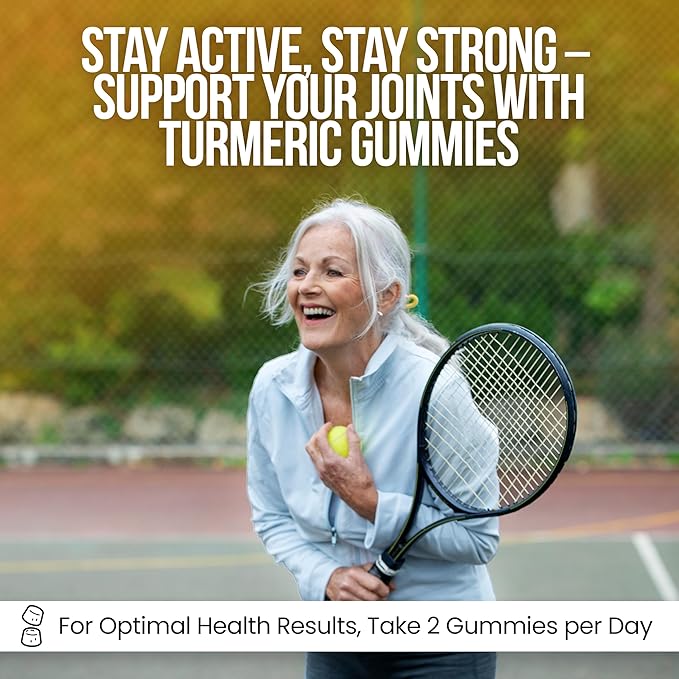 Turmeric Gummies for Adults - Extract 8:1 2000mg - Black Pepper and Ginger Supplements for Joint Support - Vegetarian Chewable Vitamins Supplement - Peach Flavor Gummy Chews - Pack of 2