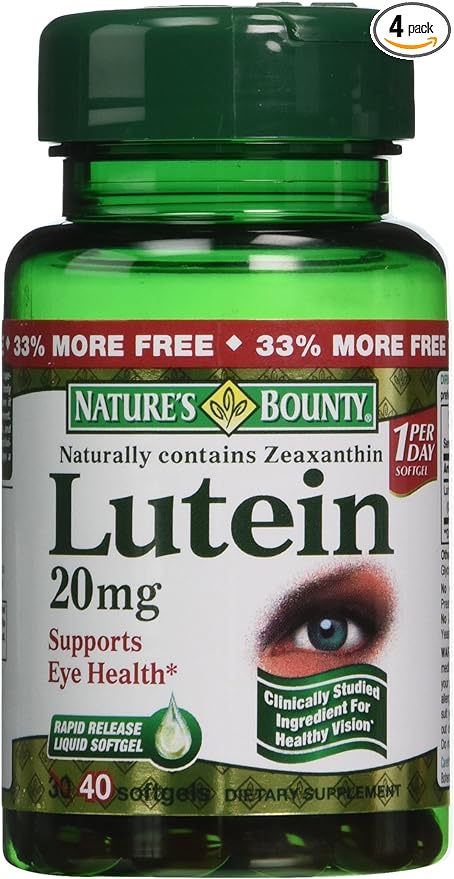 Nature's Bounty Nature's Bounty Lutein 20mg, 40 Softgels 40 Count 4)