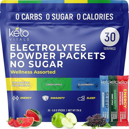 Keto Vitals Electrolytes Powder Packets