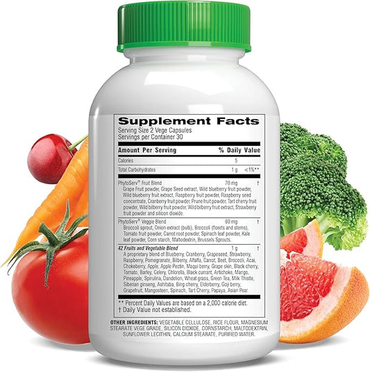 Botanic Choice Mega Fruits and Veggies Blend 42 Fruit 60 Capsules