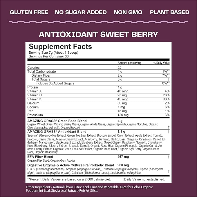 Amazing Grass Greens Superfood Antioxidant: Greens 30 Servings