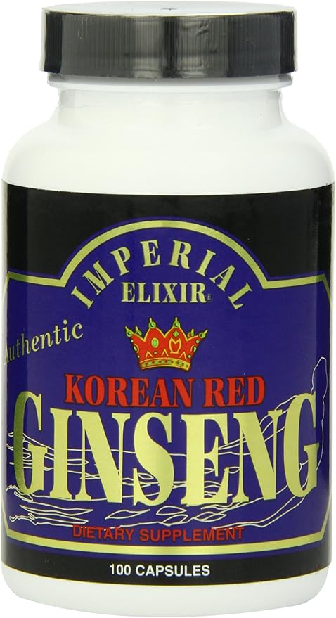 Imperial Elixir, Korean Red Ginseng, 600 100 Capsules
