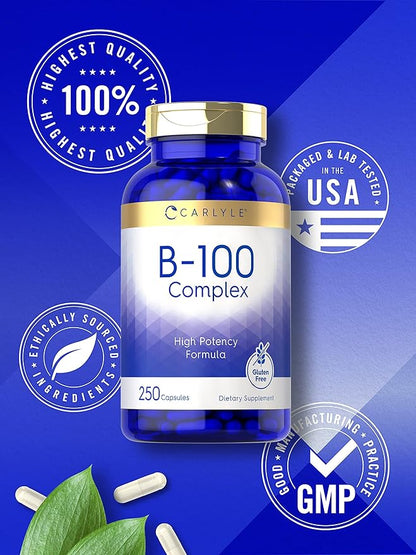 Carlyle B-100 Complex Vitamin 250 Capsules