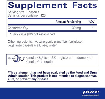 Pure Encapsulations CoQ10 30 mg Q10 Supplement 120 Capsules
