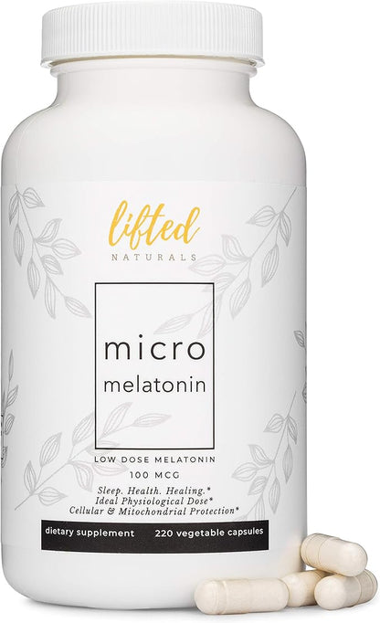Lifted Naturals Micro Melatonin Family Size 220 Vegetable 100 mcg