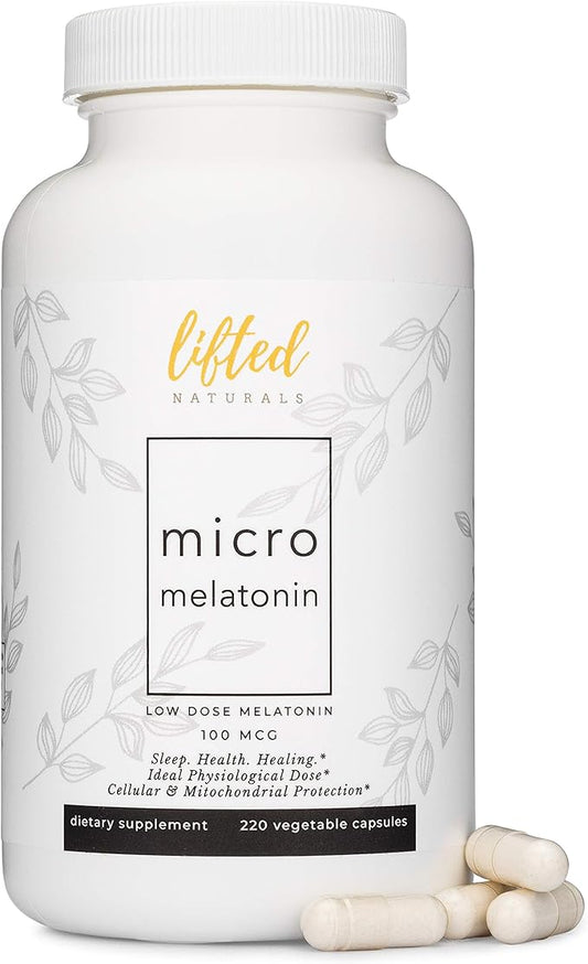 Lifted Naturals Micro Melatonin Family Size 220 Vegetable 100 mcg