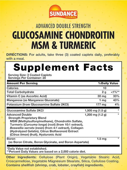 Glucosamine Chondroitin MSM and Turmeric 60 Caplets