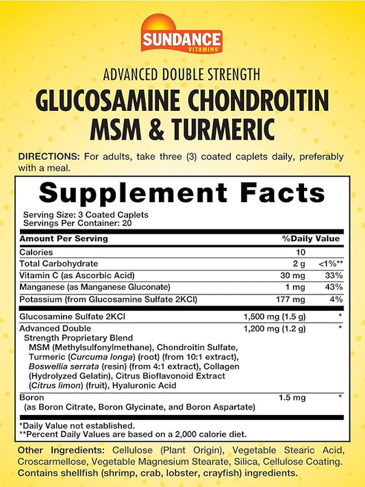 Glucosamine Chondroitin MSM and Turmeric 60 Caplets