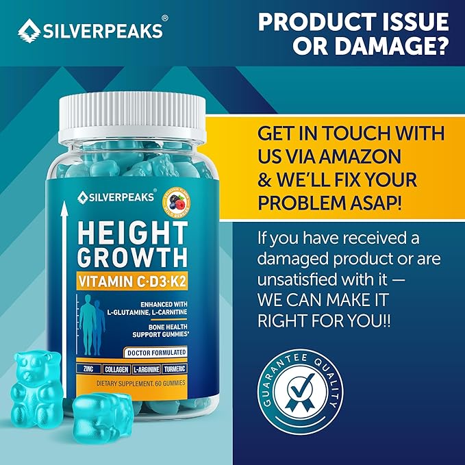 Growth Gummies to Grow Taller D3 K2 K2 - 60 Calcium