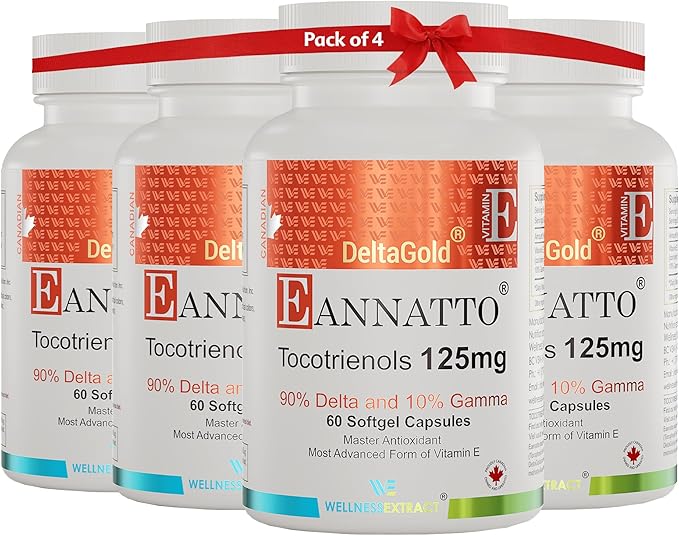 Eannatto Tocotrienols Deltagold 125mg, Vitamin E 60 Softgel, 4)