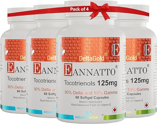 Eannatto Tocotrienols Deltagold 125mg, Vitamin E 60 Softgel, 4)