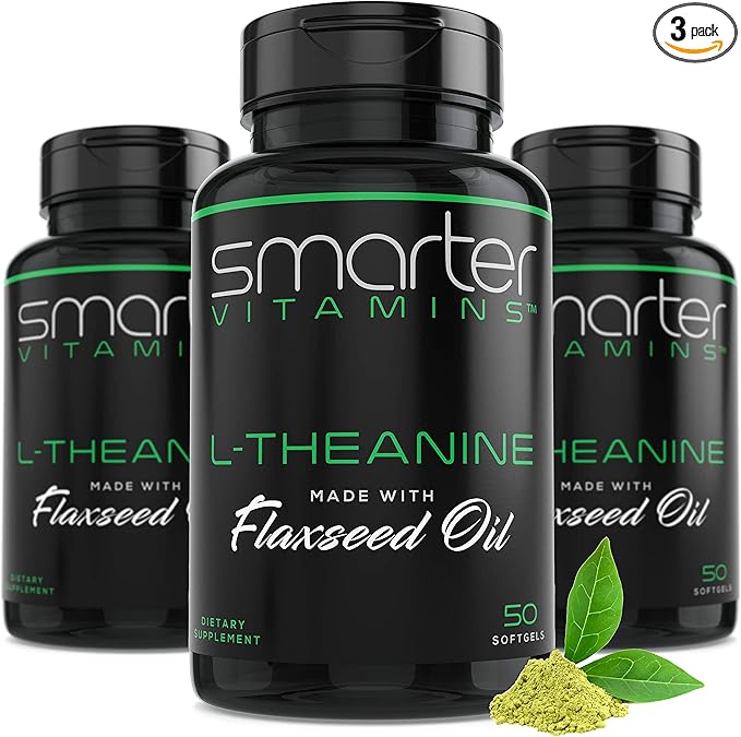 (3 Pack) Smarter L-Theanine 250mg Supplement 150 Liquid