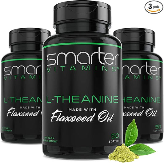 (3 Pack) Smarter L-Theanine 250mg Supplement 150 Liquid