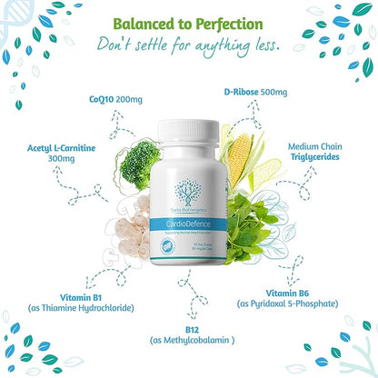 CardioDefence – 90 Capsules – a CoQ10, D-Ribose,