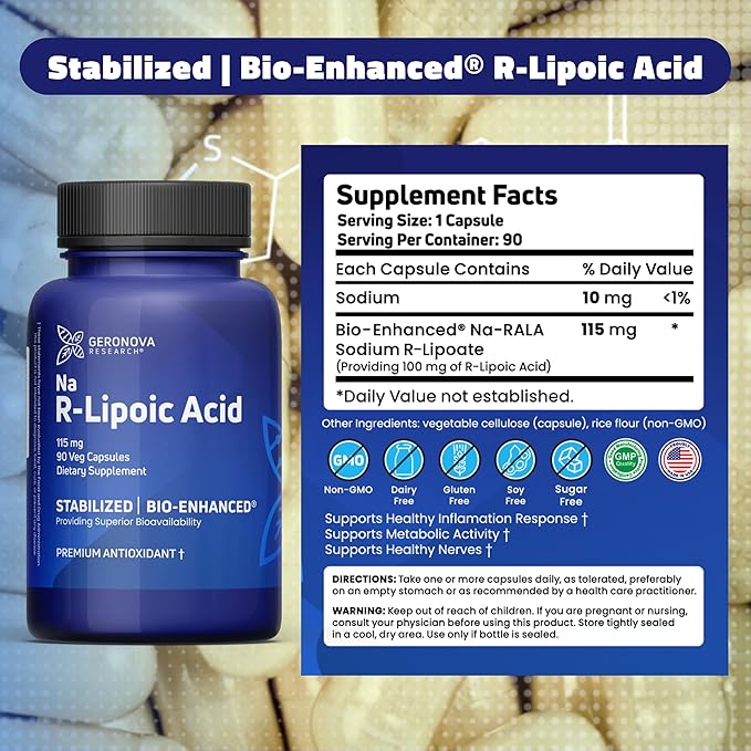 R-Lipoic Acid 115mg 90 Caps