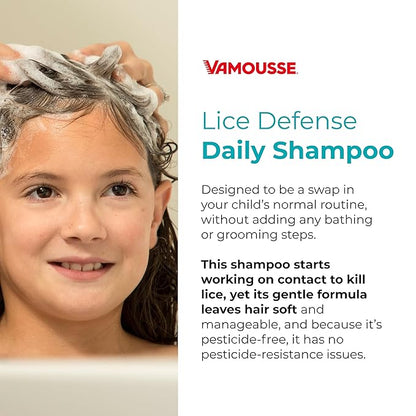 Vamousse Lice Defense Daily Shampoo, Kills (13.5 Oz)