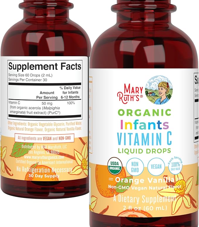 MaryRuth Organics Infant Vitamin C Drops, 6-12 Months, 30 Servings
