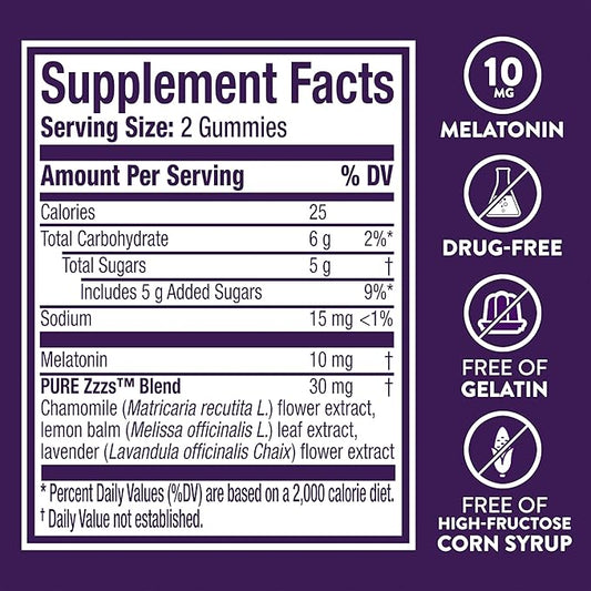 ZzzQuil Pure Zzzs, Advanced 10mg Melatonin 100ct